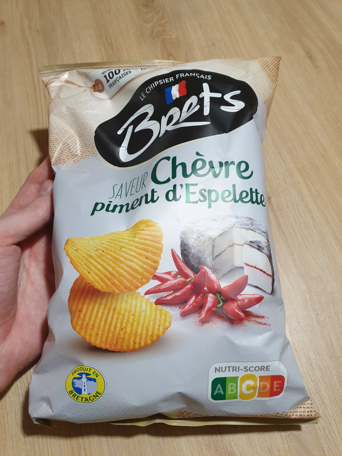 photo of a bag of chevre cheese and chili potato chips