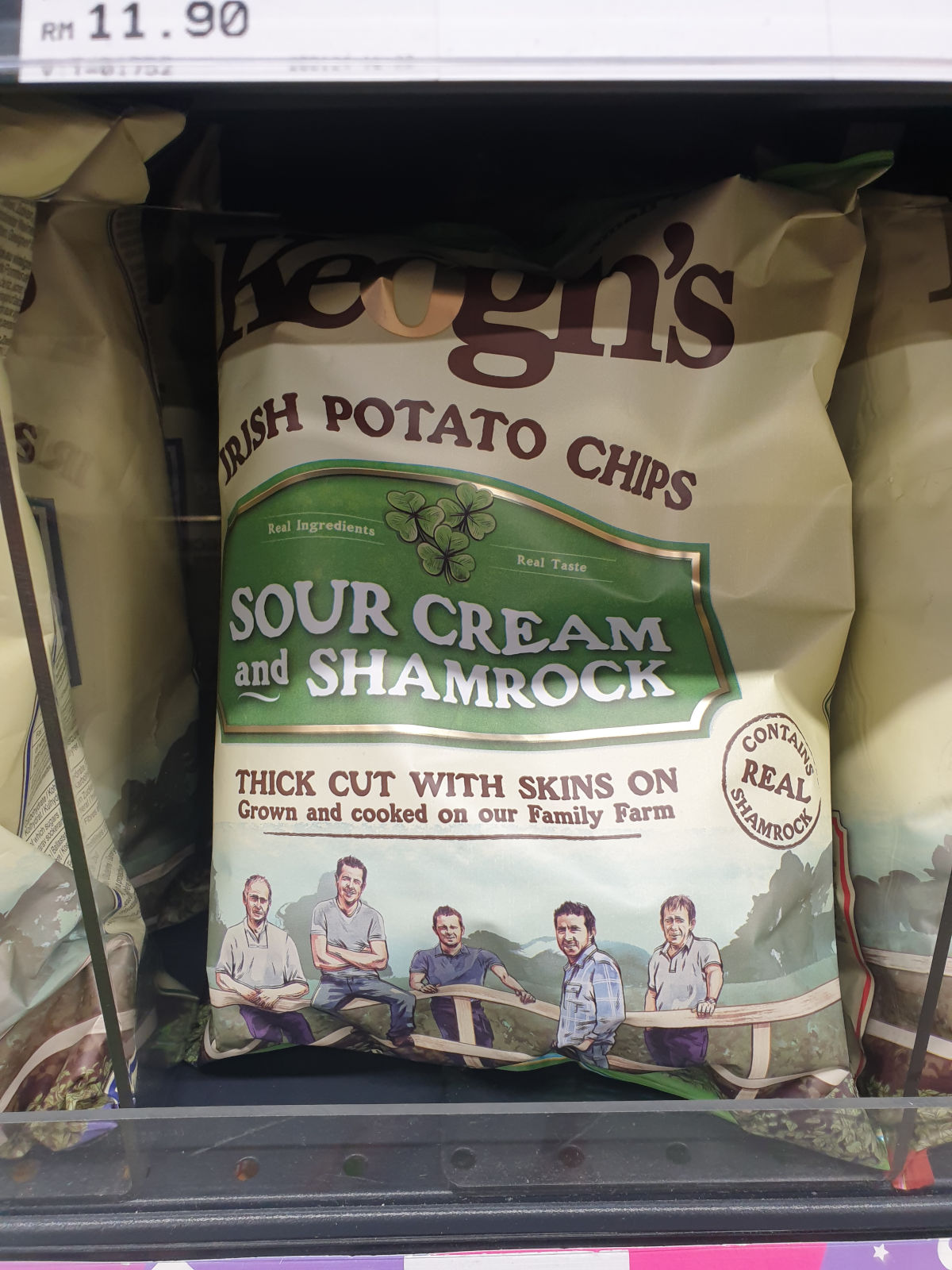 photo of a bag of sour cream shamrock chips