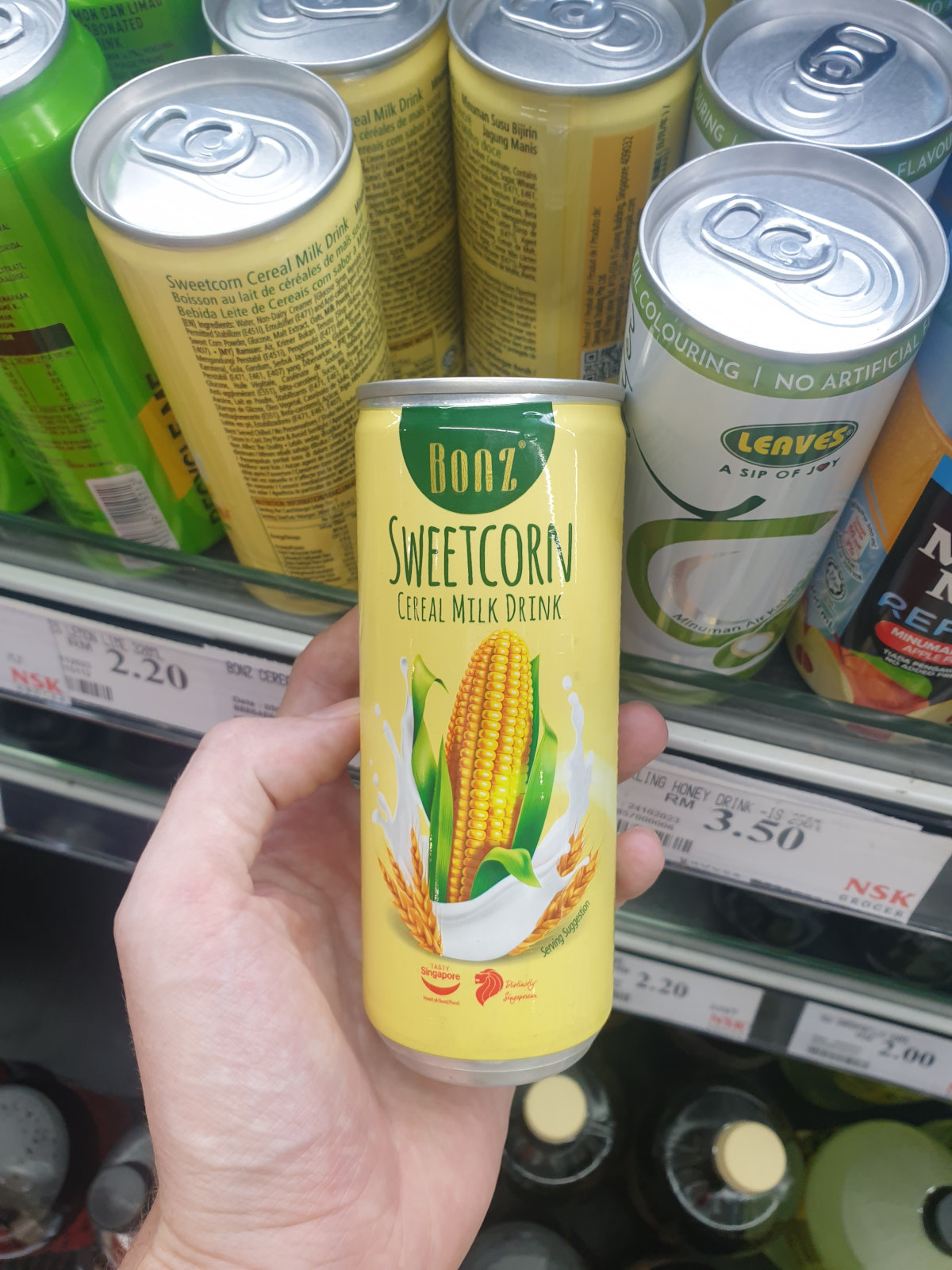 photo of a can of corn cereal drink