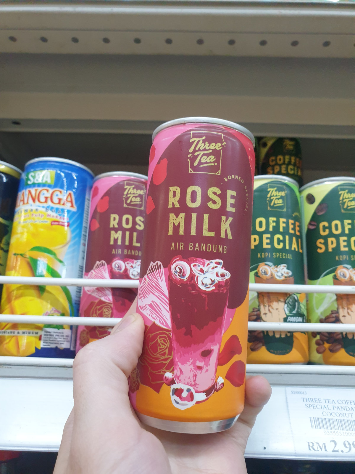 photo of a bottle of rose milk