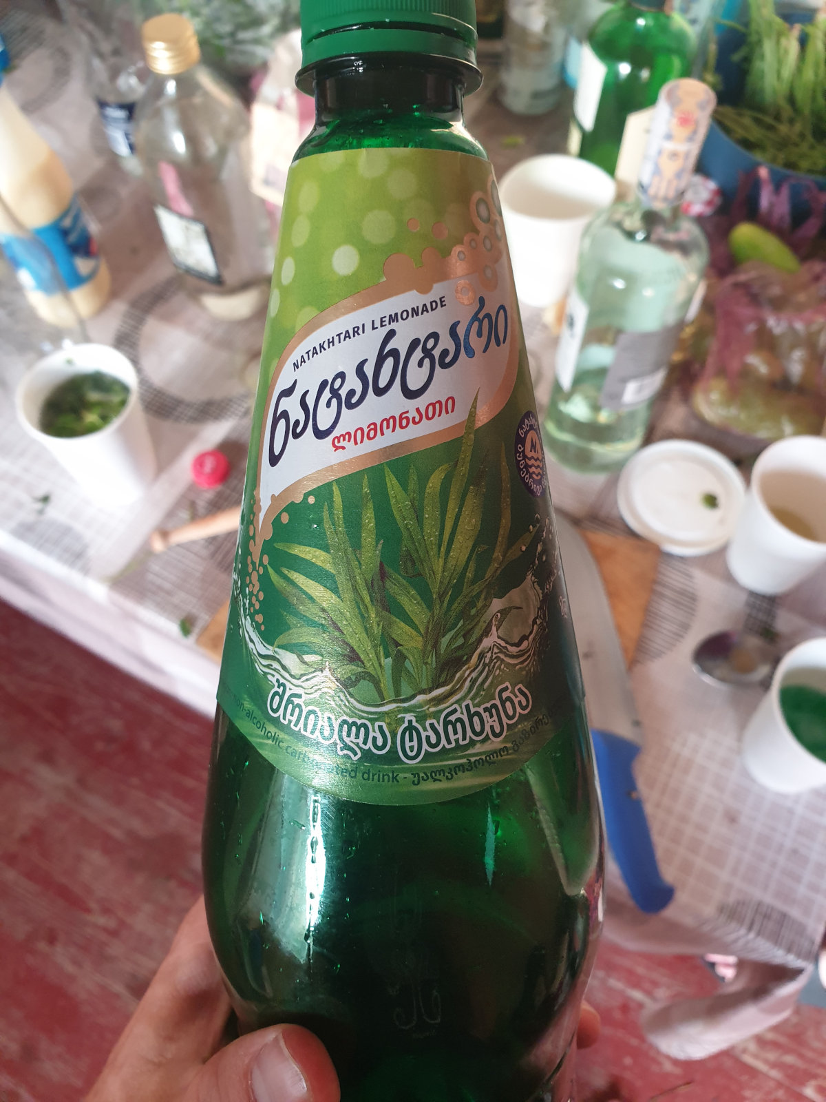 photo of a bottle of tarragon soda