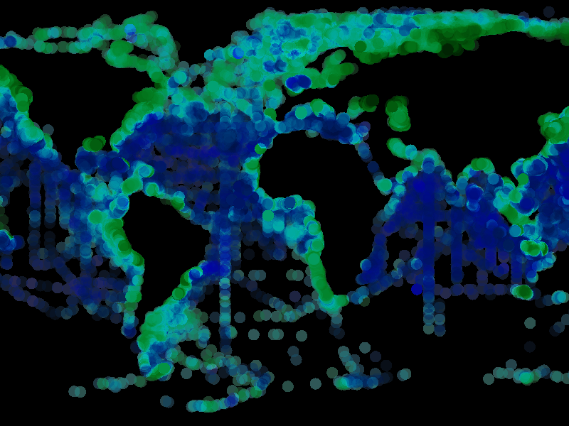 map of Secchi disk depth